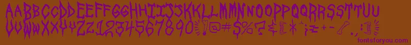 SPOOSU   Font – Purple Fonts on Brown Background