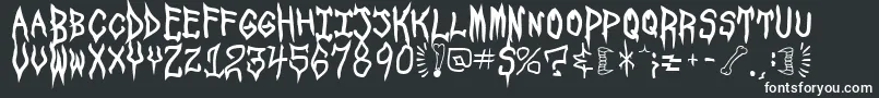 SPOOSU   Font – White Fonts on Black Background