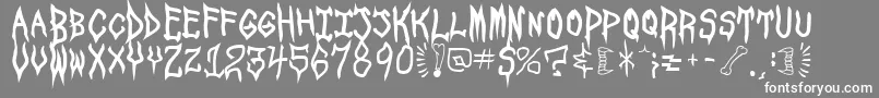 SPOOSU   Font – White Fonts on Gray Background