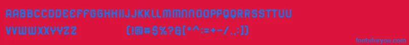 Sporter Font – Blue Fonts on Red Background