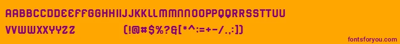 Sporter Font – Purple Fonts on Orange Background