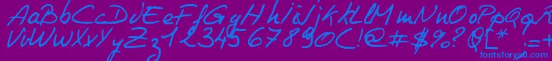 Philing Font – Blue Fonts on Purple Background