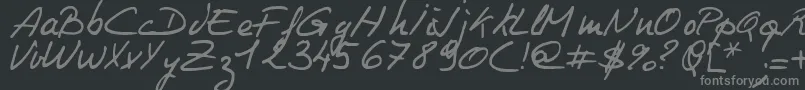 フォントPhiling – 黒い背景に灰色の文字