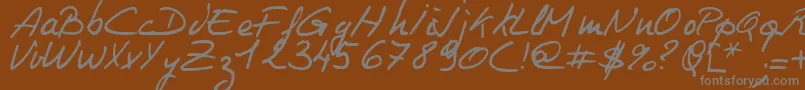 フォントPhiling – 茶色の背景に灰色の文字