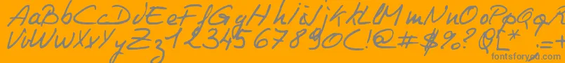 Philing-Schriftart – Graue Schriften auf orangefarbenem Hintergrund