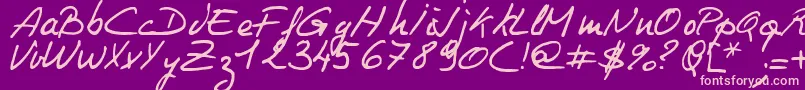 Philing Font – Pink Fonts on Purple Background