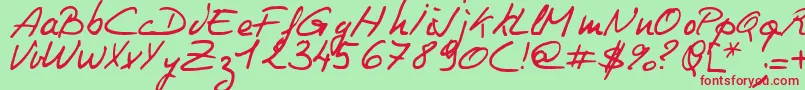 Шрифт Philing – красные шрифты на зелёном фоне