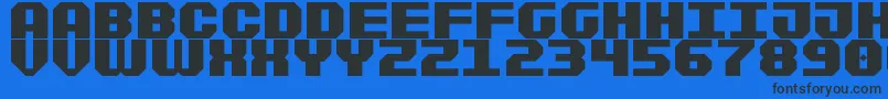Шрифт Sportsball – чёрные шрифты на синем фоне