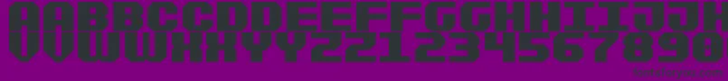 フォントSportsball – 紫の背景に黒い文字