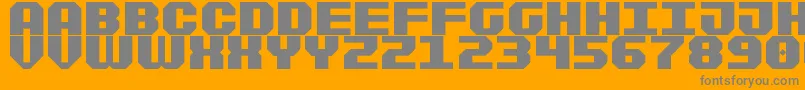 Sportsball Font – Gray Fonts on Orange Background