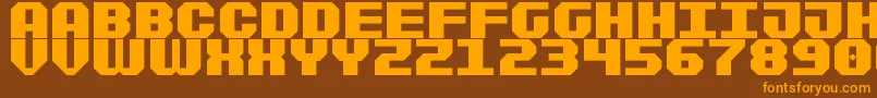 Sportsball Font – Orange Fonts on Brown Background