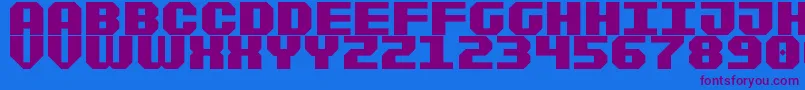 Sportsball Font – Purple Fonts on Blue Background