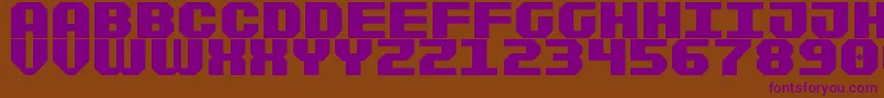 Sportsball Font – Purple Fonts on Brown Background