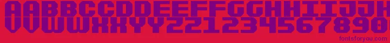 Sportsball Font – Purple Fonts on Red Background