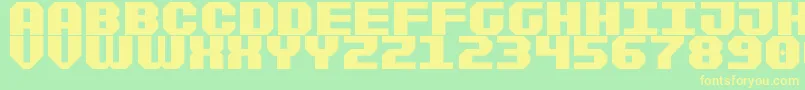 Sportsball Font – Yellow Fonts on Green Background