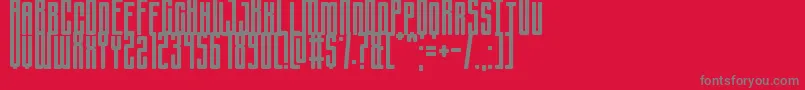 フォントSportsquake – 赤い背景に灰色の文字