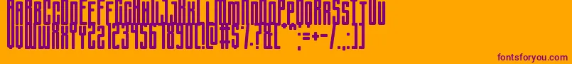 Sportsquake Font – Purple Fonts on Orange Background