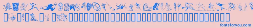 Sportzs Font – Blue Fonts on Pink Background