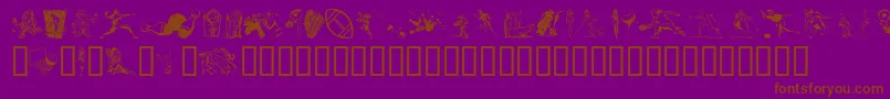 Sportzs Font – Brown Fonts on Purple Background