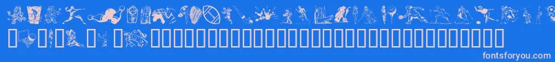 Шрифт Sportzs – розовые шрифты на синем фоне