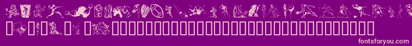 Sportzs Font – Pink Fonts on Purple Background