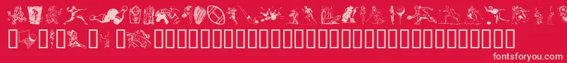 Sportzs Font – Pink Fonts on Red Background