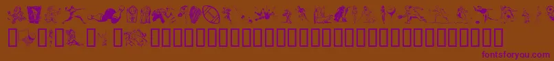 Sportzs Font – Purple Fonts on Brown Background