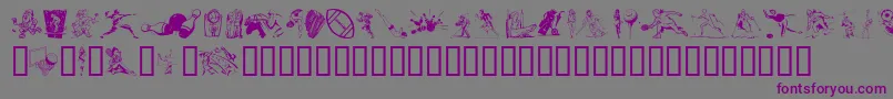 Sportzs Font – Purple Fonts on Gray Background