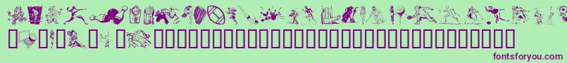Sportzs Font – Purple Fonts on Green Background