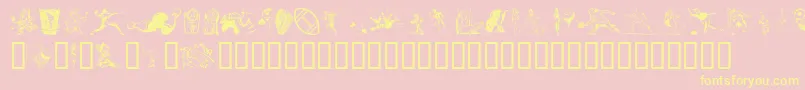 Sportzs Font – Yellow Fonts on Pink Background