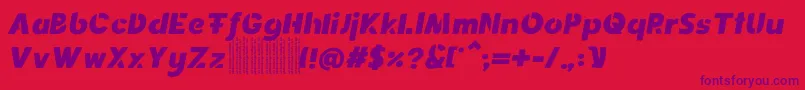 Spotlight Font – Purple Fonts on Red Background