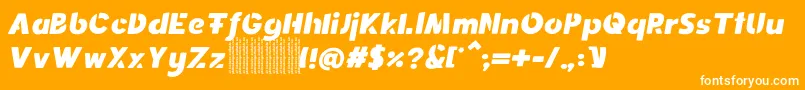 Spotlight Font – White Fonts on Orange Background