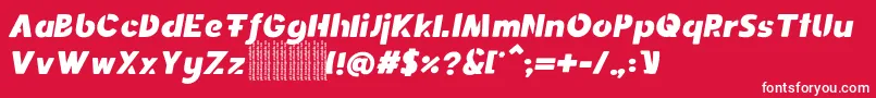 Spotlight Font – White Fonts on Red Background