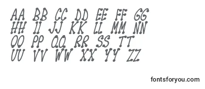 Schriftart Spotsticks Italic