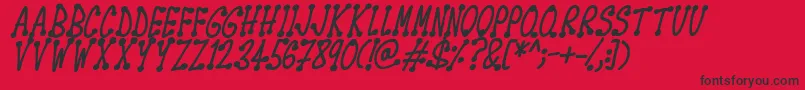 Spotsticks Italic-Schriftart – Schwarze Schriften auf rotem Hintergrund