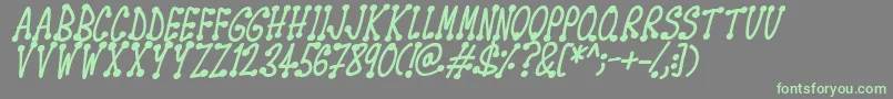 Spotsticks Italic Font – Green Fonts on Gray Background