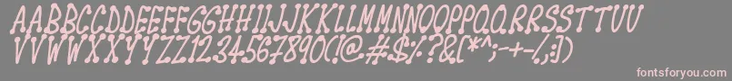 Spotsticks Italic Font – Pink Fonts on Gray Background