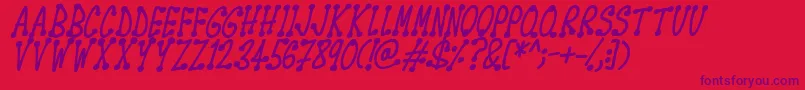 fuente Spotsticks Italic – Fuentes Moradas Sobre Fondo Rojo
