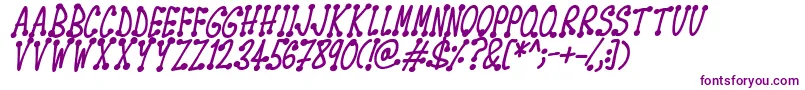 フォントSpotsticks Italic – 紫色のフォント