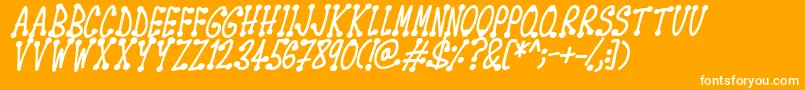 フォントSpotsticks Italic – オレンジの背景に白い文字