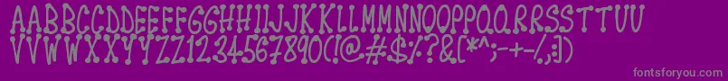 Spotsticks-Schriftart – Graue Schriften auf violettem Hintergrund