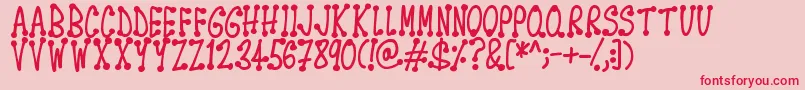 Spotsticks Font – Red Fonts on Pink Background