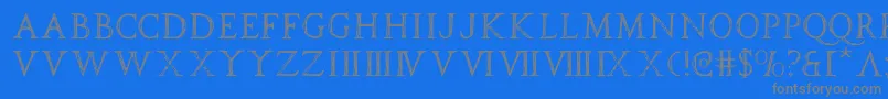 Weitere Informationen zur spqr-Schriftart spqr-Schriftart – Graue Schriften auf blauem Hintergrund