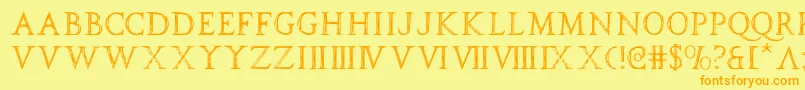 spqr Font – Orange Fonts on Yellow Background