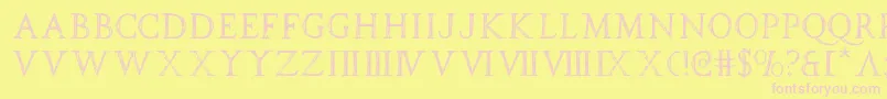 spqr Font – Pink Fonts on Yellow Background