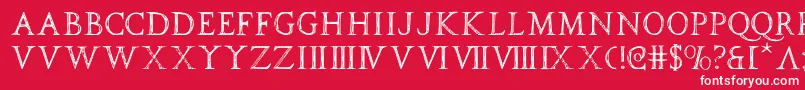 フォントspqr – 赤い背景に白い文字