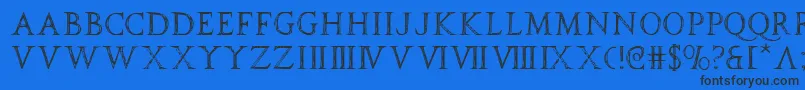 Шрифт spqr – чёрные шрифты на синем фоне
