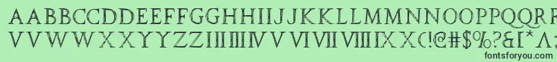 spqr Font – Black Fonts on Green Background