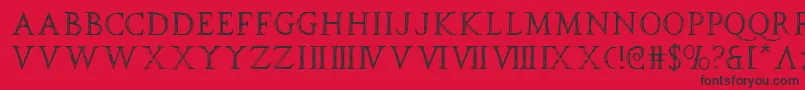 フォントspqr – 赤い背景に黒い文字