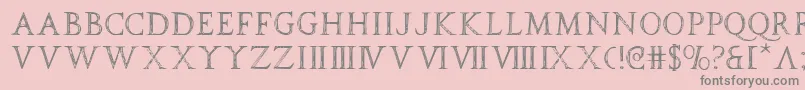 フォントspqr – ピンクの背景に灰色の文字